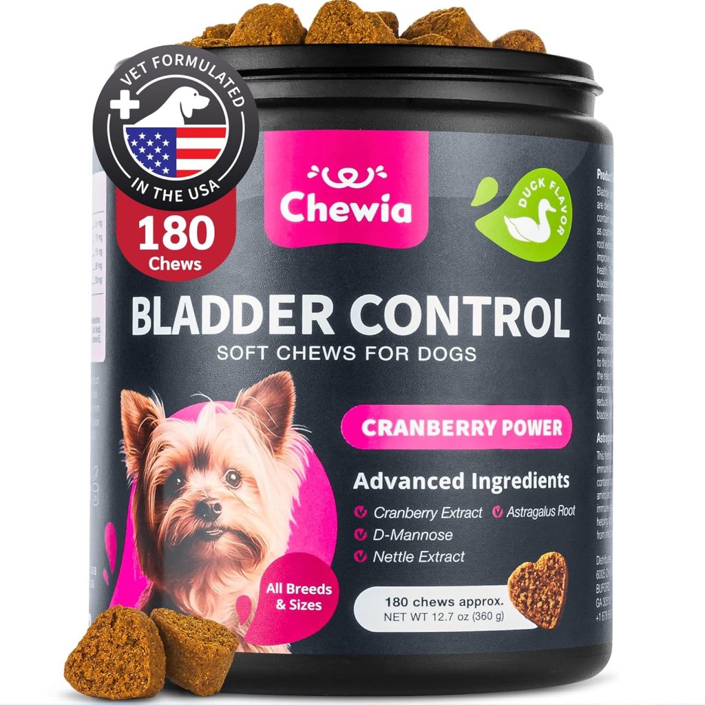 Dog UTI Treatment – Dog Cranberry Supplement for Bladder & Kidney Health, Urinary Tract, Incontinence Support – Cranberry Supplement for Dog Incontinence – Bladder Control Cranberry Chews Dog UTI Treatment – Dog Cranberry Supplement for Bladder & Kidney Health, Urinary Tract, Incontinence Support – Cranberry Supplement for Dog Incontinence – Bladder Control Cranberry Chews