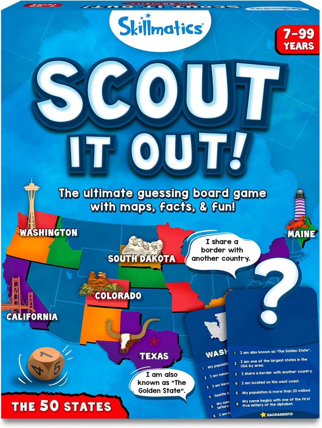 Skillmatics Board Game – Scout It Out 50 States, Guessing & Trivia Game for Families, Educational Toys, Card Games for Kids, Teens and Adults, Gifts for Boys and Girls Ages 7, 8, 9 and Up Skillmatics Board Game – Scout It Out 50 States, Guessing & Trivia Game for Families, Educational Toys, Card Games for Kids, Teens and Adults, Gifts for Boys and Girls Ages 7, 8, 9 and Up