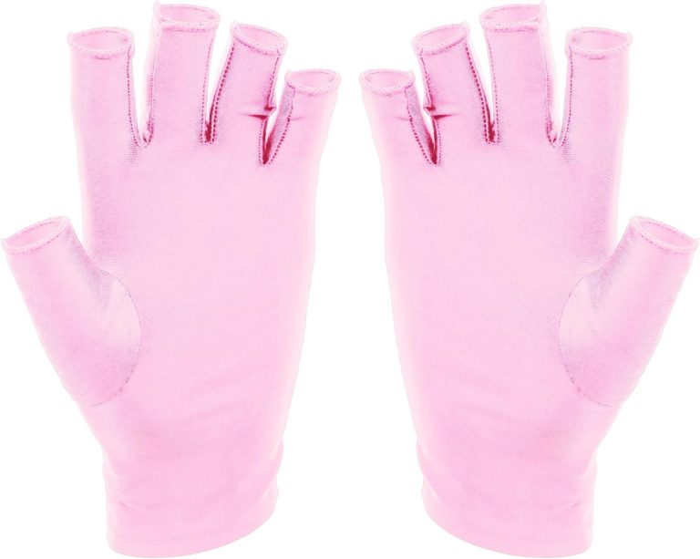 SUNUV LED Gloves for Gel Nails, UPF 50+ Anti UV Gloves for Gel Nail Lamp, Professional UV Gloves for Nail Techs