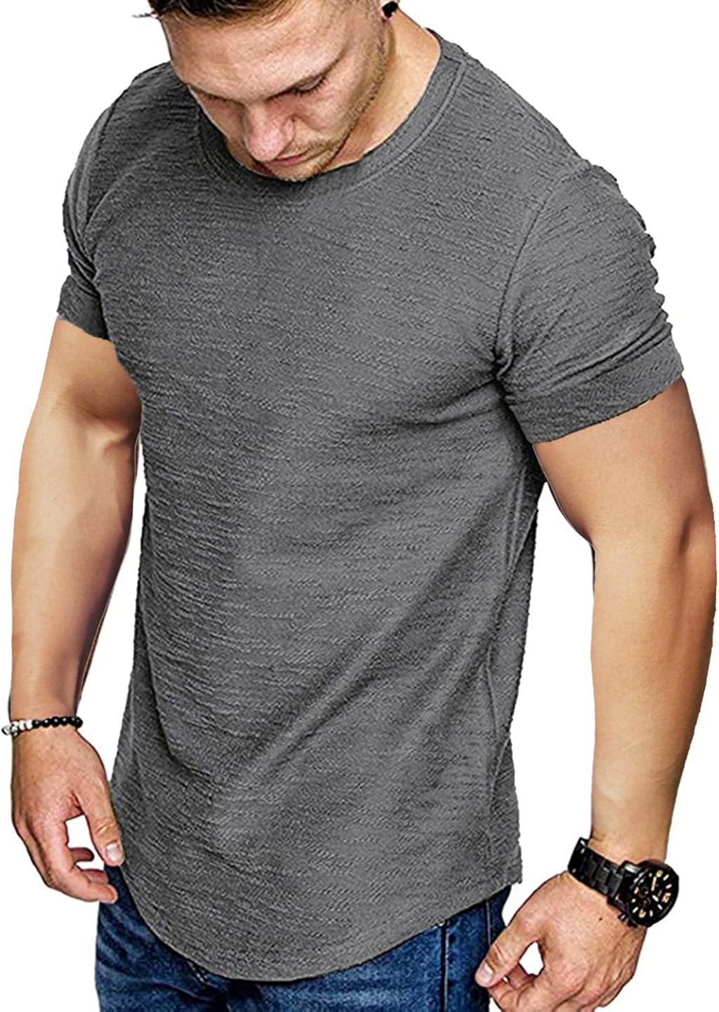 COOFANDY Men Muscle Workout T Shirt Gym Bodybuilding Active Short Sleeve Tee Top Black COOFANDY Men Muscle Workout T Shirt Gym Bodybuilding Active Short Sleeve Tee Top Black