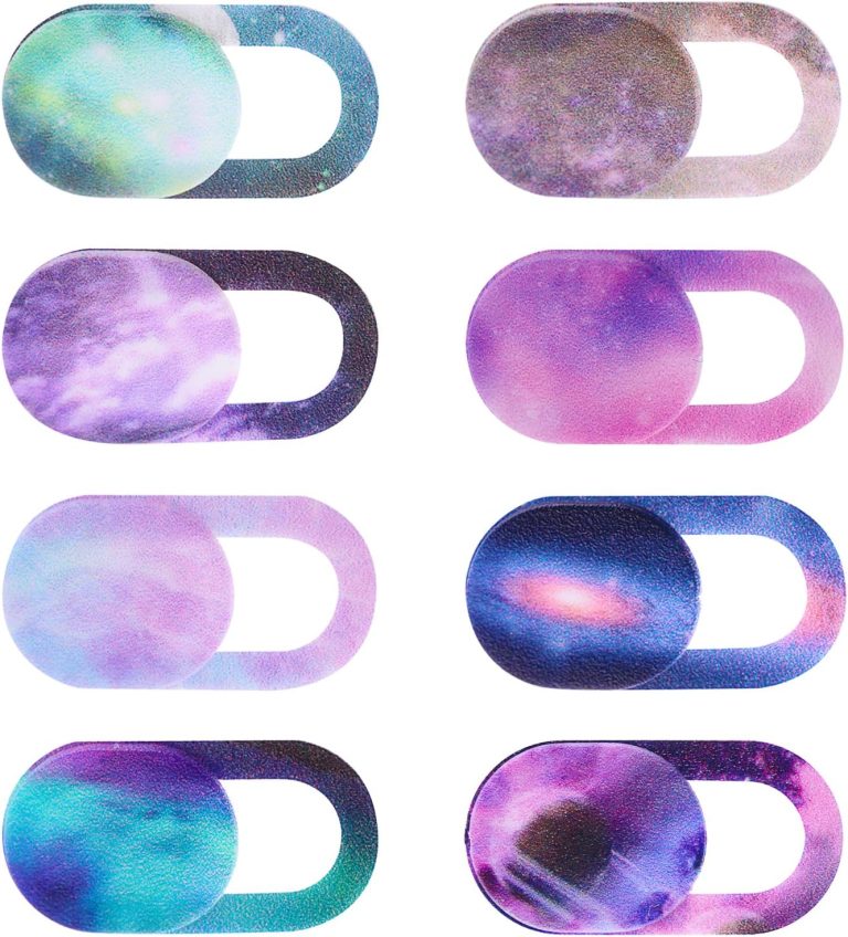 cobee 8PCS Laptop Camera Cover Slide, Starry Sky Ultra Thin Webcam Cover Slide Cell Phone Camera Cover Sticker Privacy Protector Camera Blocker Slider for Desktop PC Tablet Computer