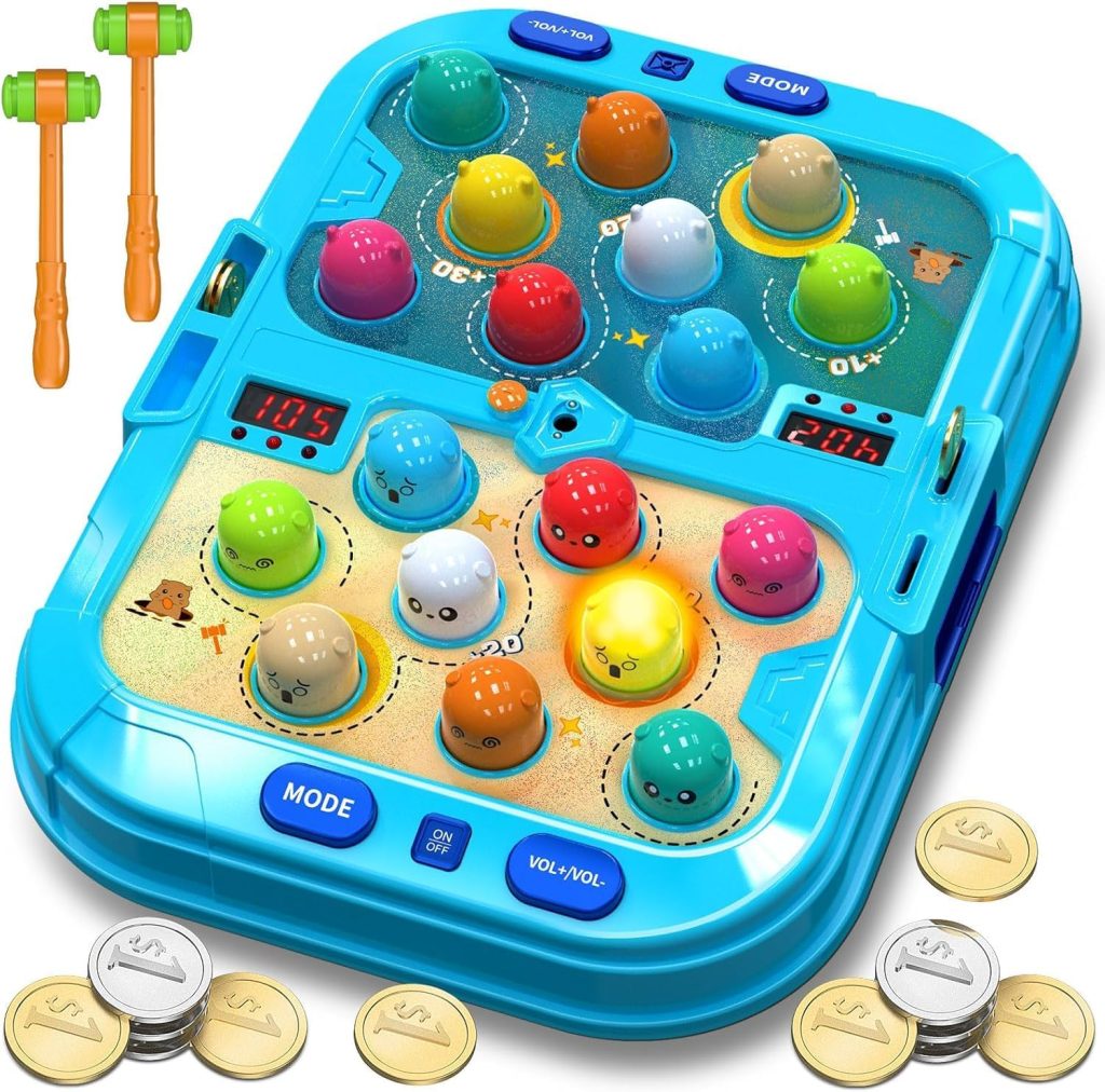 HopeRock Toddler Toys for 3 4 5 Year Old Boys,Toddler Games,with 2 Hammers,5 Modes Light-Up,9 Music Sprays,Interactive Educational Pounding Toys, Toys for 3-5 Year Old Boys HopeRock Toddler Toys for 3 4 5 Year Old Boys,Toddler Games,with 2 Hammers,5 Modes Light-Up,9 Music Sprays,Interactive Educational Pounding Toys, Toys for 3-5 Year Old Boys