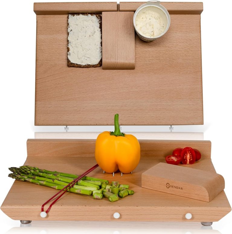 Adaptive One Handed Cutting Board With 10 Spikes – Ideal Gift for Stroke Patient, One-handed Person, Disabled, Handicapped People, Elderly Patients – Handicap Wooden Kitchen Chopping Boards