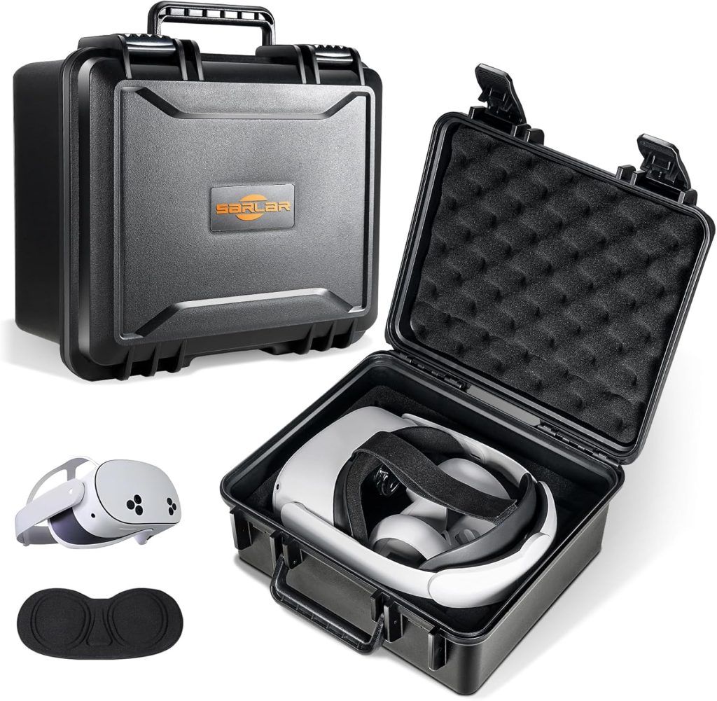 Hard Carrying Case for Meta Quest 3S/Quest 3/Quest 2 VR Headset Accessories Safe and Portable Protection, Compatible with Original Official Elite Head Strap, Suitable Travel and Home Storage Hard Carrying Case for Meta Quest 3S/Quest 3/Quest 2 VR Headset Accessories Safe and Portable Protection, Compatible with Original Official Elite Head Strap, Suitable Travel and Home Storage