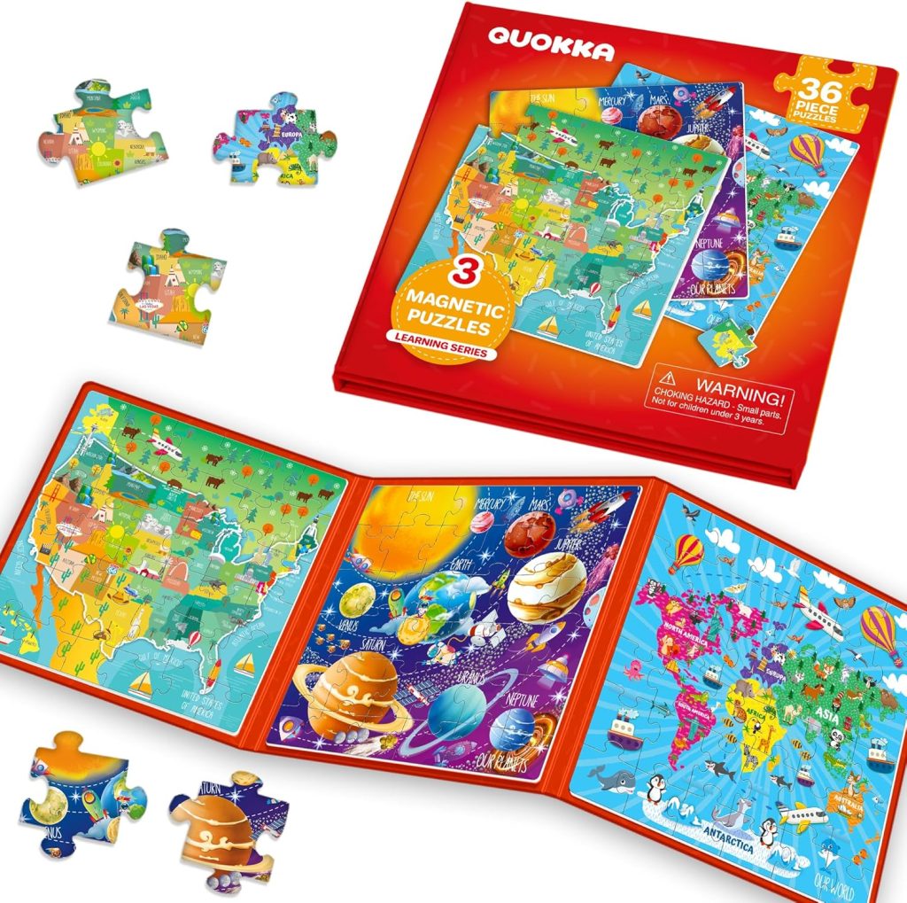 QUOKKA Magnetic Puzzles for Kids 4-6 – 36 Pcs Travel Puzzles Games for Kids Ages 3-5 – Maps Activities Toy for Boys and Girls 2-4 yo – Learning Magnet Gift for Road Trip QUOKKA Magnetic Puzzles for Kids 4-6 – 36 Pcs Travel Puzzles Games for Kids Ages 3-5 – Maps Activities Toy for Boys and Girls 2-4 yo – Learning Magnet Gift for Road Trip