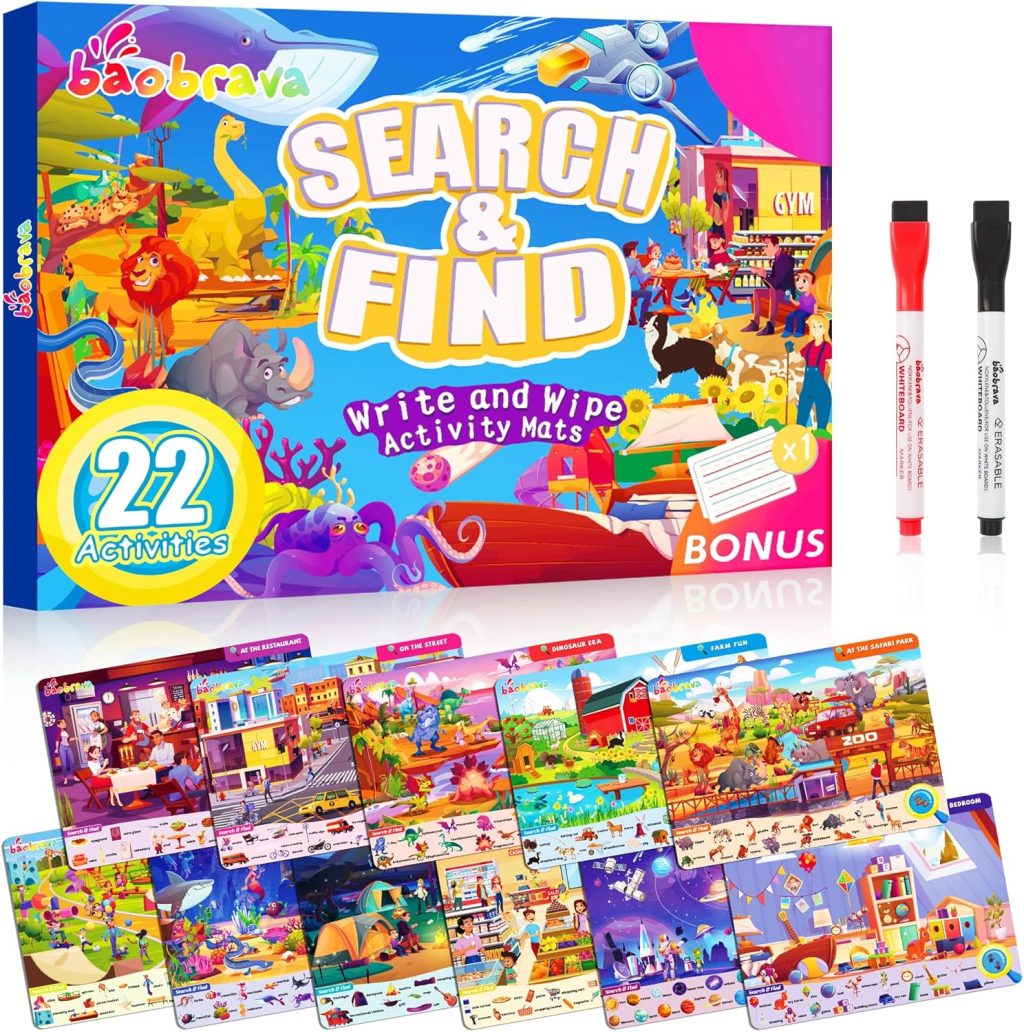 Preschool Learning Activities Books for Kids, Search and Find Books for Ages 3-8 Years Old, Travel Toys for Toddlers, Road Trip Activities, Birthday Gifts for Boys Girls Preschool Learning Activities Books for Kids, Search and Find Books for Ages 3-8 Years Old, Travel Toys for Toddlers, Road Trip Activities, Birthday Gifts for Boys Girls