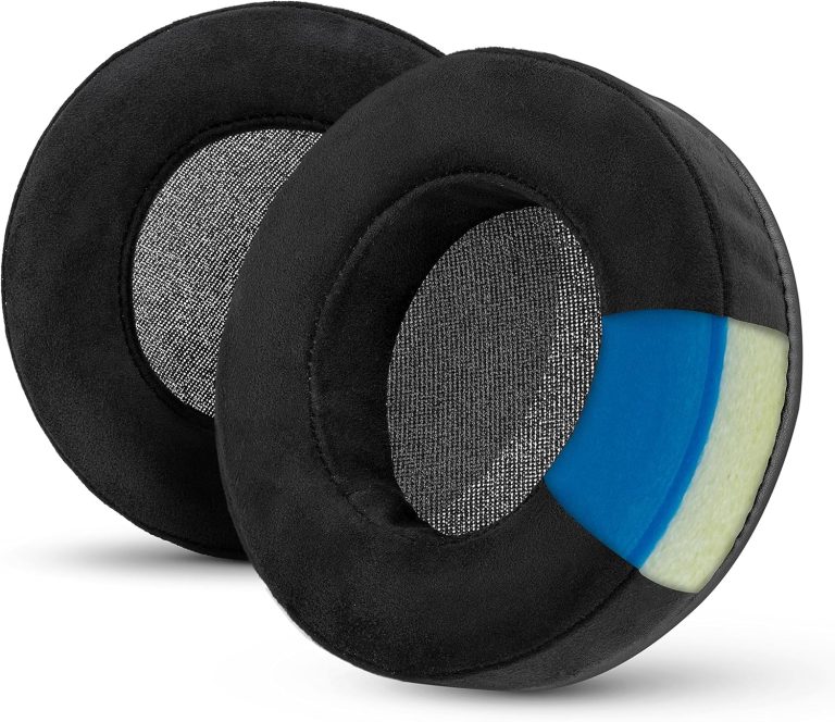 Brainwavz Gaming Earpads for Razer Kraken & Other Gaming Headsets & AKG 701 Q701 & Other Headphones (See List, Dimensions & Video), Cooling Gel, Memory Foam, Micro Suede, XL Round Black