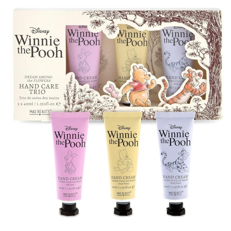 MAD Beauty Disney Winnie the Pooh Hand Cream Trio | Cruelty-Free Cosmetics | Skincare Gifts for Women, Adults, and Kids | Dream Among the Flowers