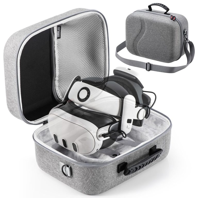 Upgraded Carrying Case for Meta Quest 3, Large Travel Case Compatible with BOBOVR S3 Pro/KIWI Design Battery Head Strap and Other Accessories, Hard Shell Travel Bag for Oculus Quest 3