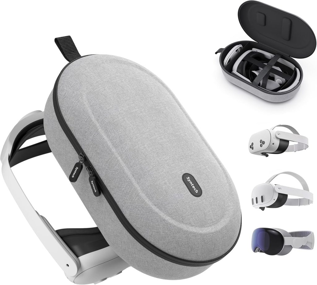 Syntech Hard Carrying Case Compatible with Meta Quest 3S/Quest 3/Oculus Quest 2/VP/Pico4, Accessories VR Headset with Elite Strap, Touch Controllers for Travel Storage (Do Not Fit 3rd-party Headstrap) Syntech Hard Carrying Case Compatible with Meta Quest 3S/Quest 3/Oculus Quest 2/VP/Pico4, Accessories VR Headset with Elite Strap, Touch Controllers for Travel Storage (Do Not Fit 3rd-party Headstrap)